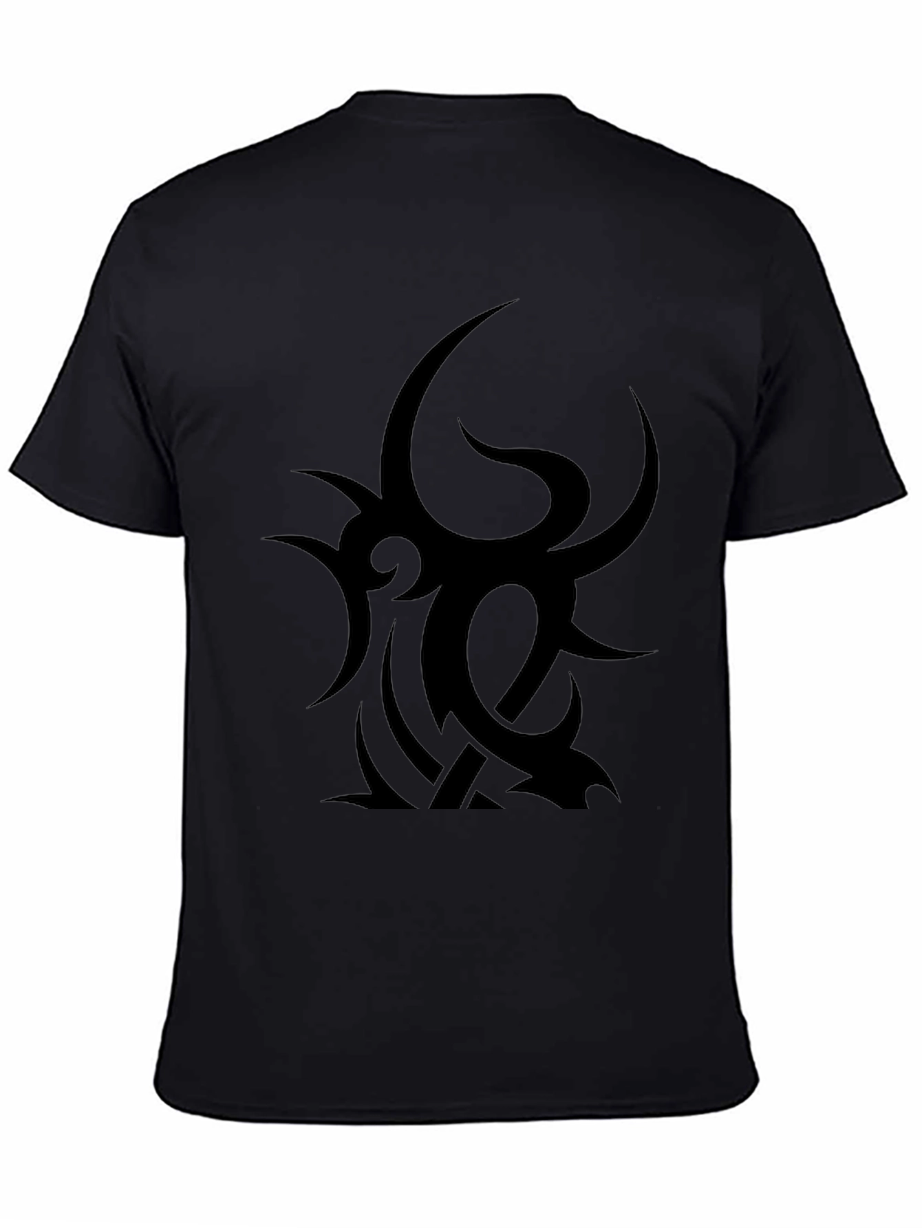Tribal Graphic Black Tee - Bold & Edgy Style