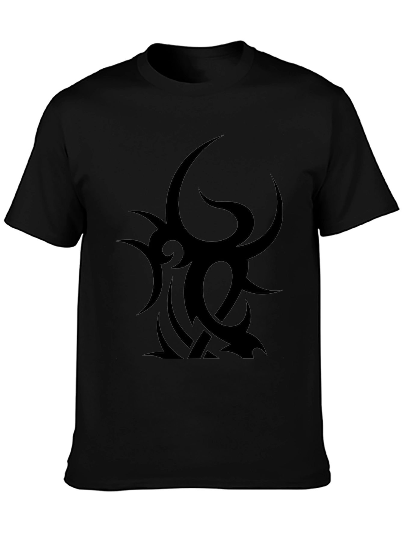 Tribal Graphic Black Tee - Bold & Edgy Style