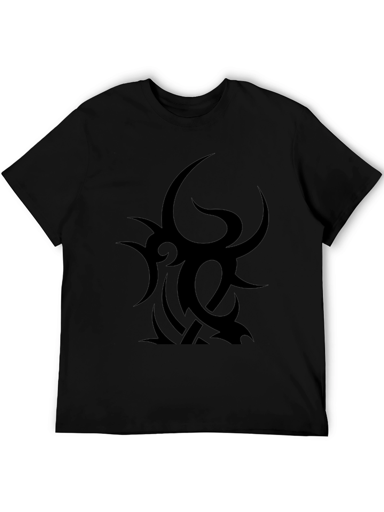 Tribal Graphic Black Tee - Bold & Edgy Style