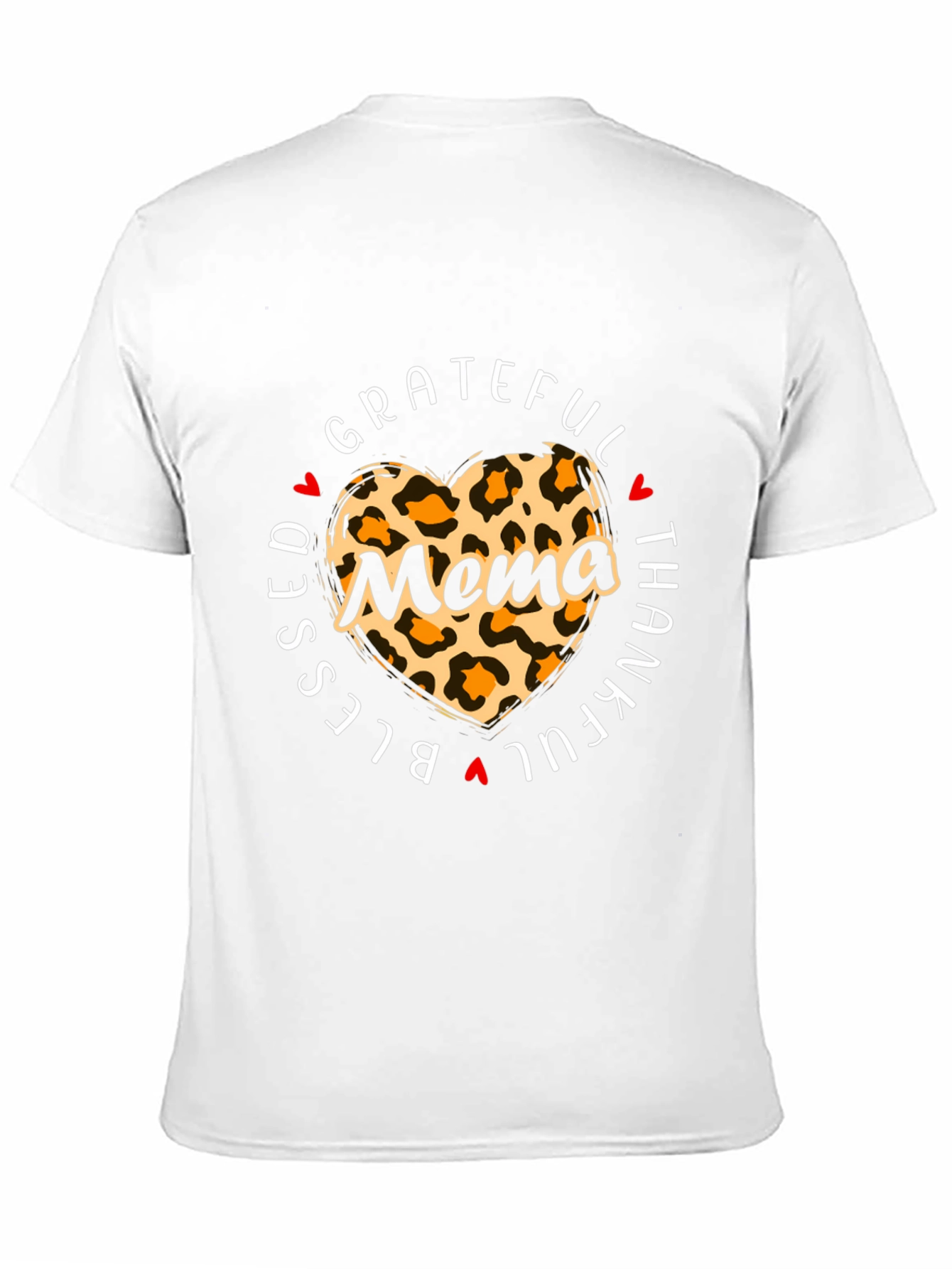 Blessed Mema Leopard Heart T-Shirt