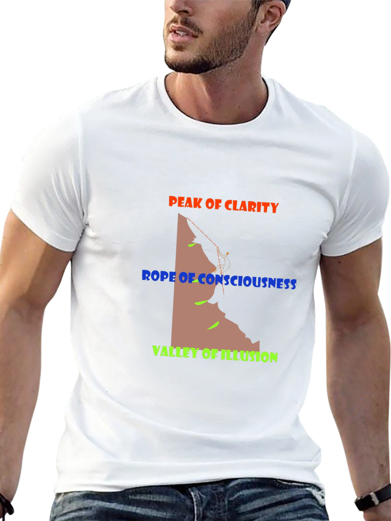 Peak Clarity Climbing Graphic Tee - Black