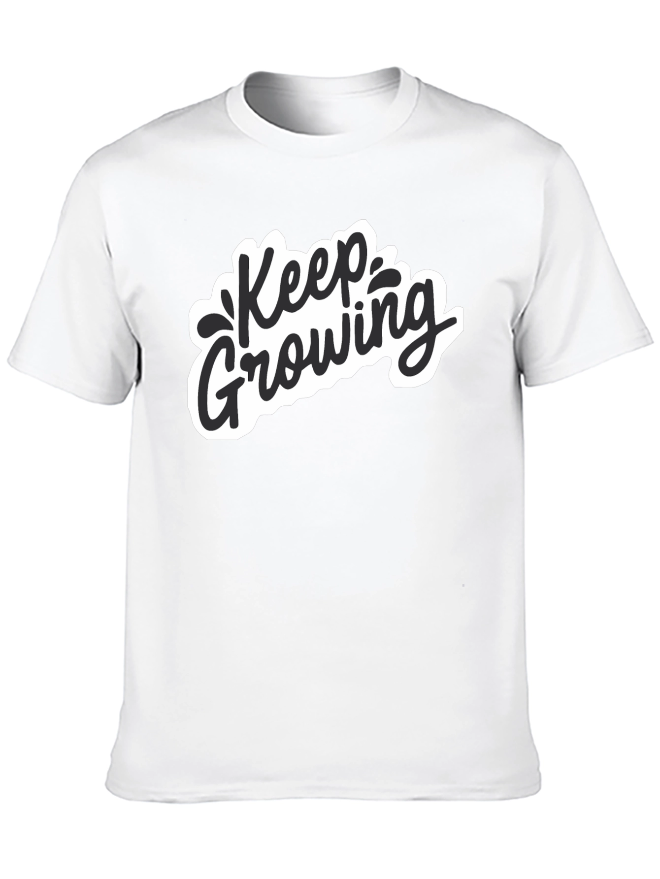 Keep Growing Graphic Black T-Shirt