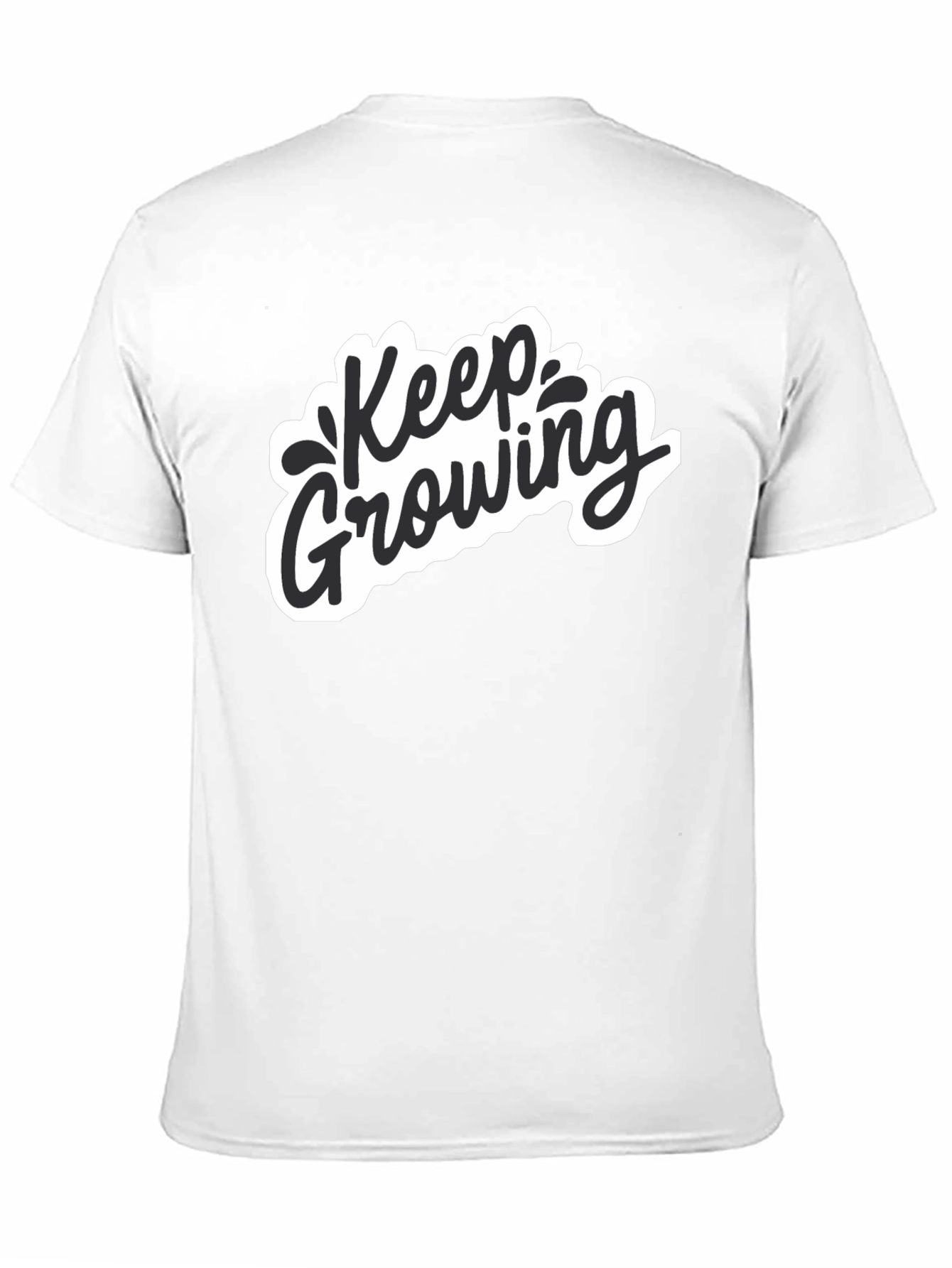 Keep Growing Graphic Black T-Shirt