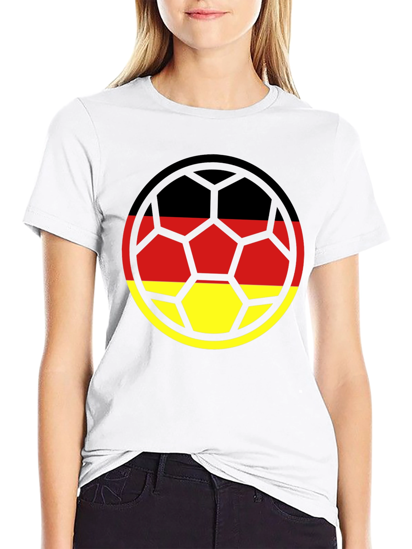Germany Flag Football T-Shirt - Black
