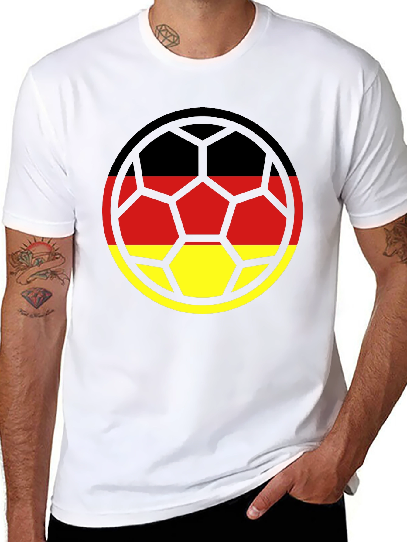 Germany Flag Football T-Shirt - Black