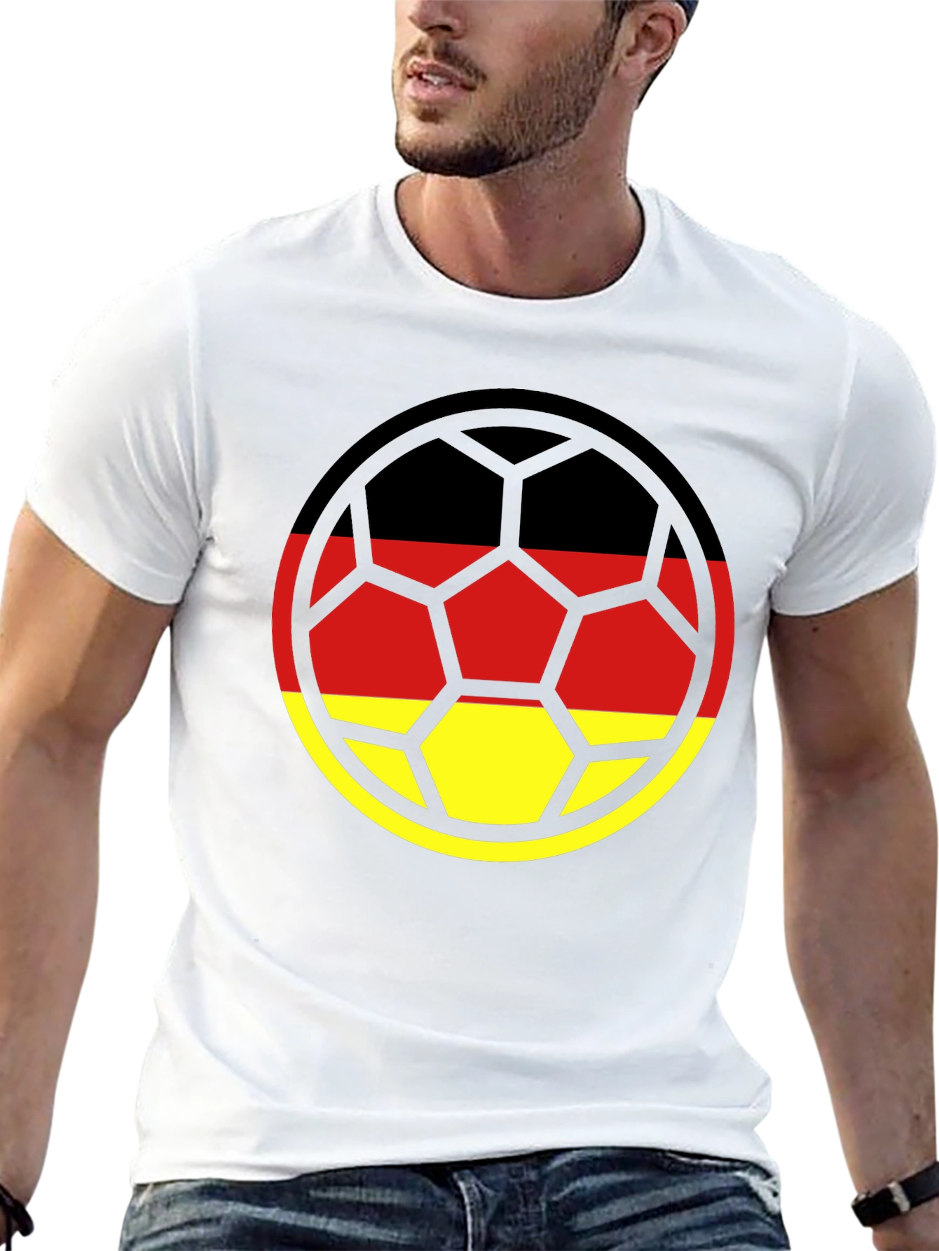 Germany Flag Football T-Shirt - Black
