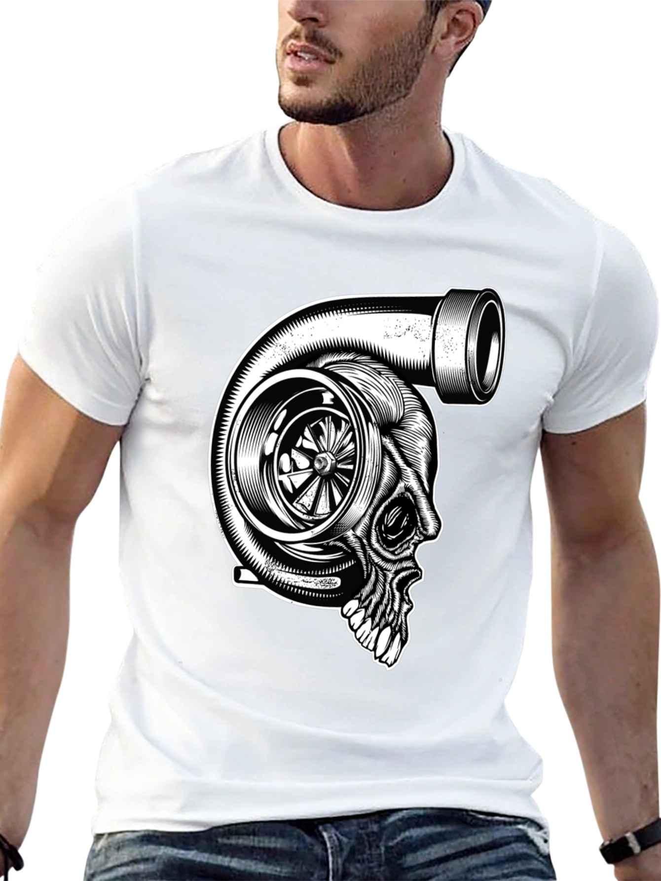 Turbo Skull Graphic Tee - Automotive Humor