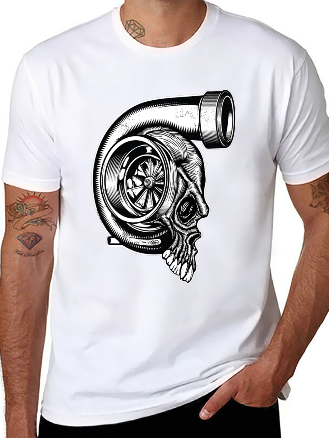 Turbo Skull Graphic Tee - Automotive Humor