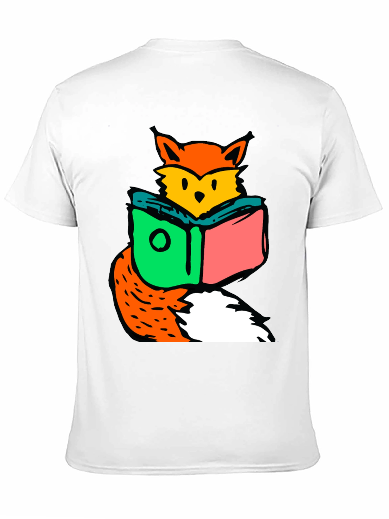 Fox Reading Book Graphic T-Shirt