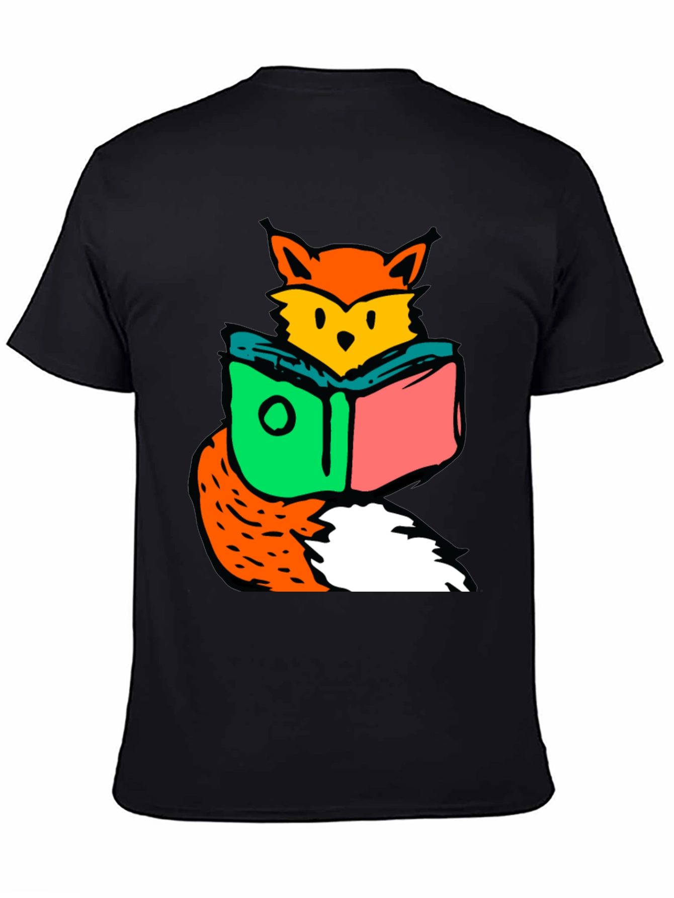 Fox Reading Book Graphic T-Shirt