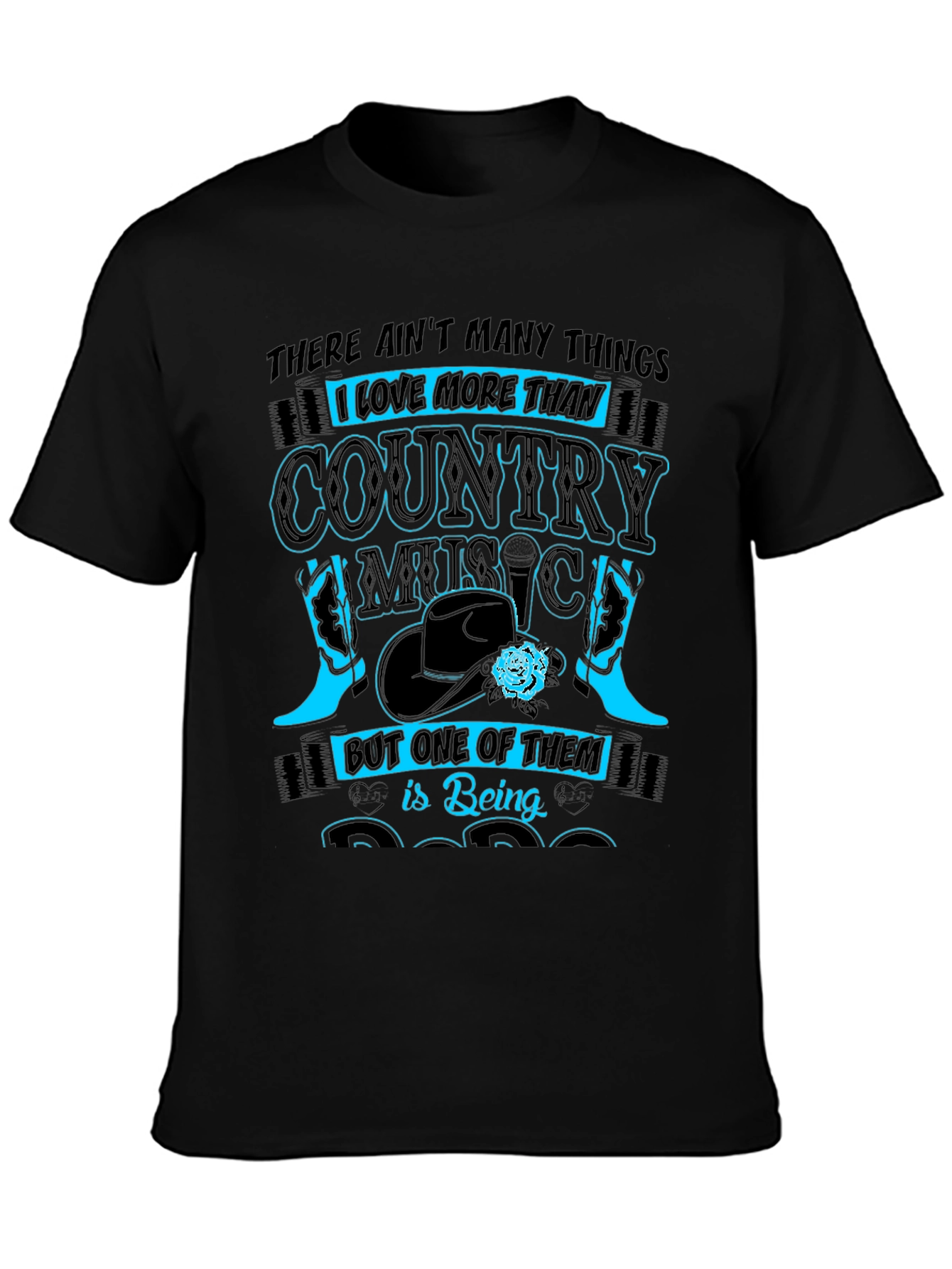 Country Music Fan T-Shirt - Black