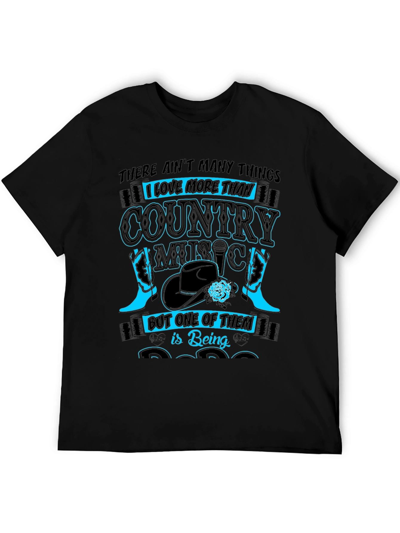 Country Music Fan T-Shirt - Black