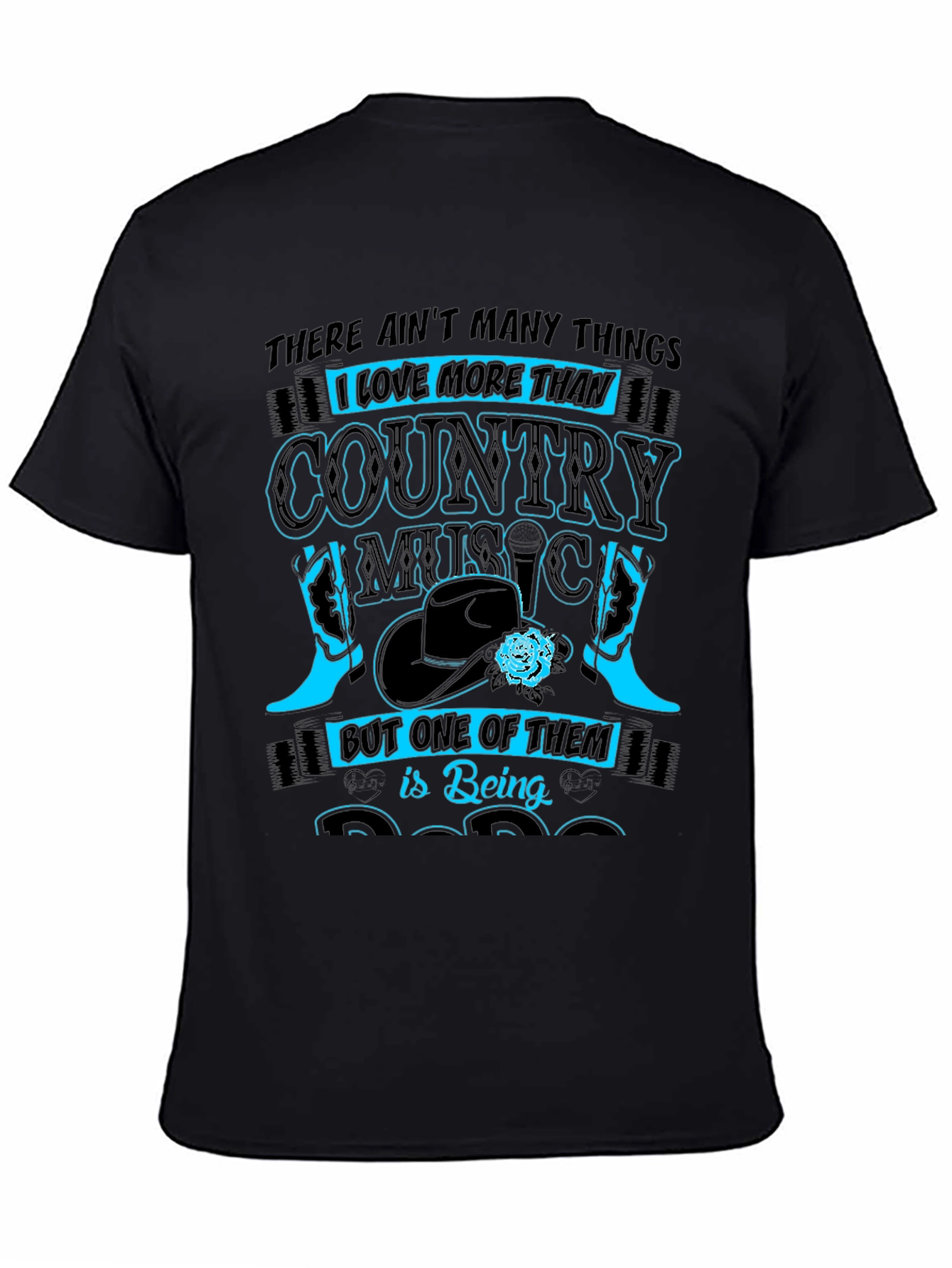 Country Music Fan T-Shirt - Black