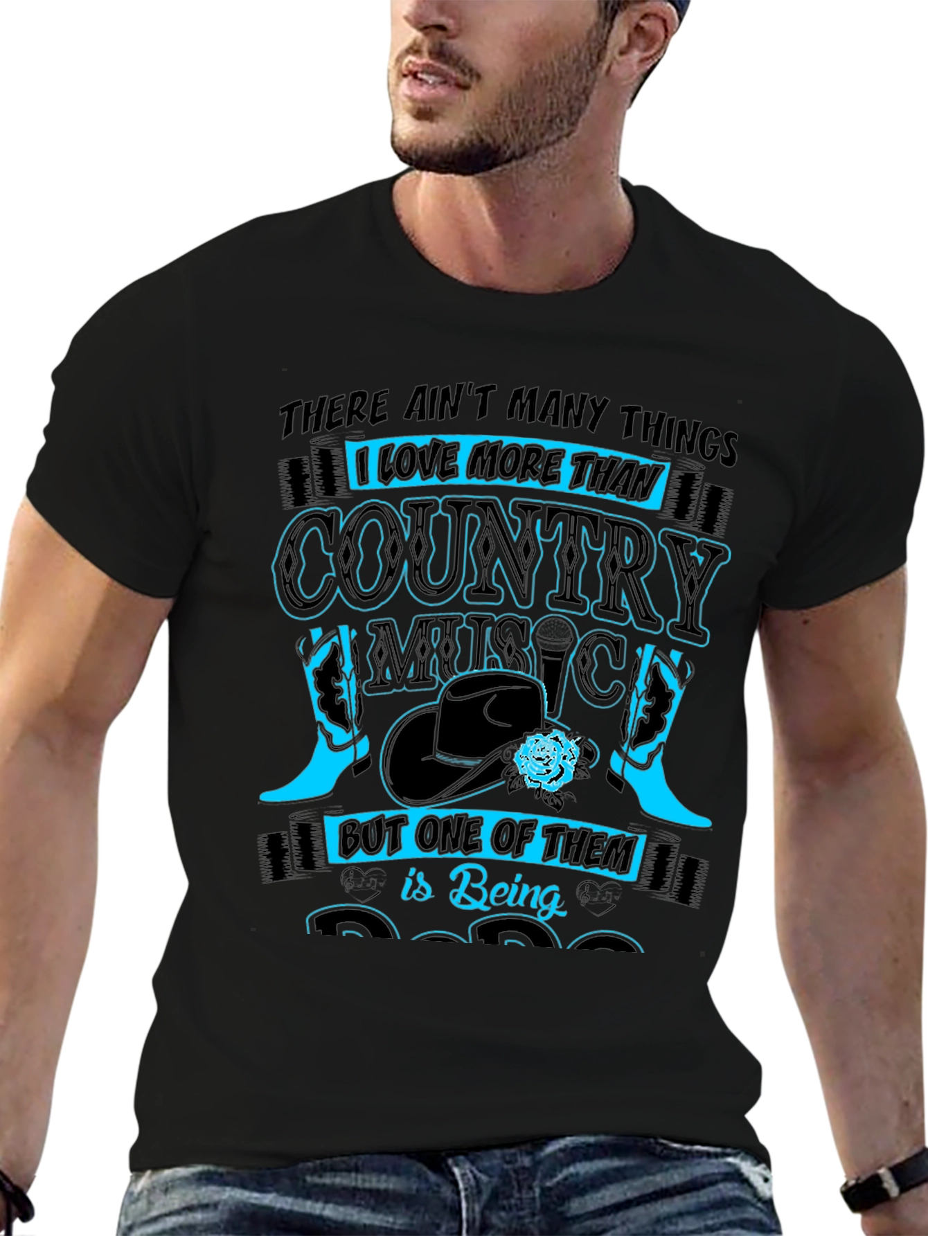 Country Music Fan T-Shirt - Black
