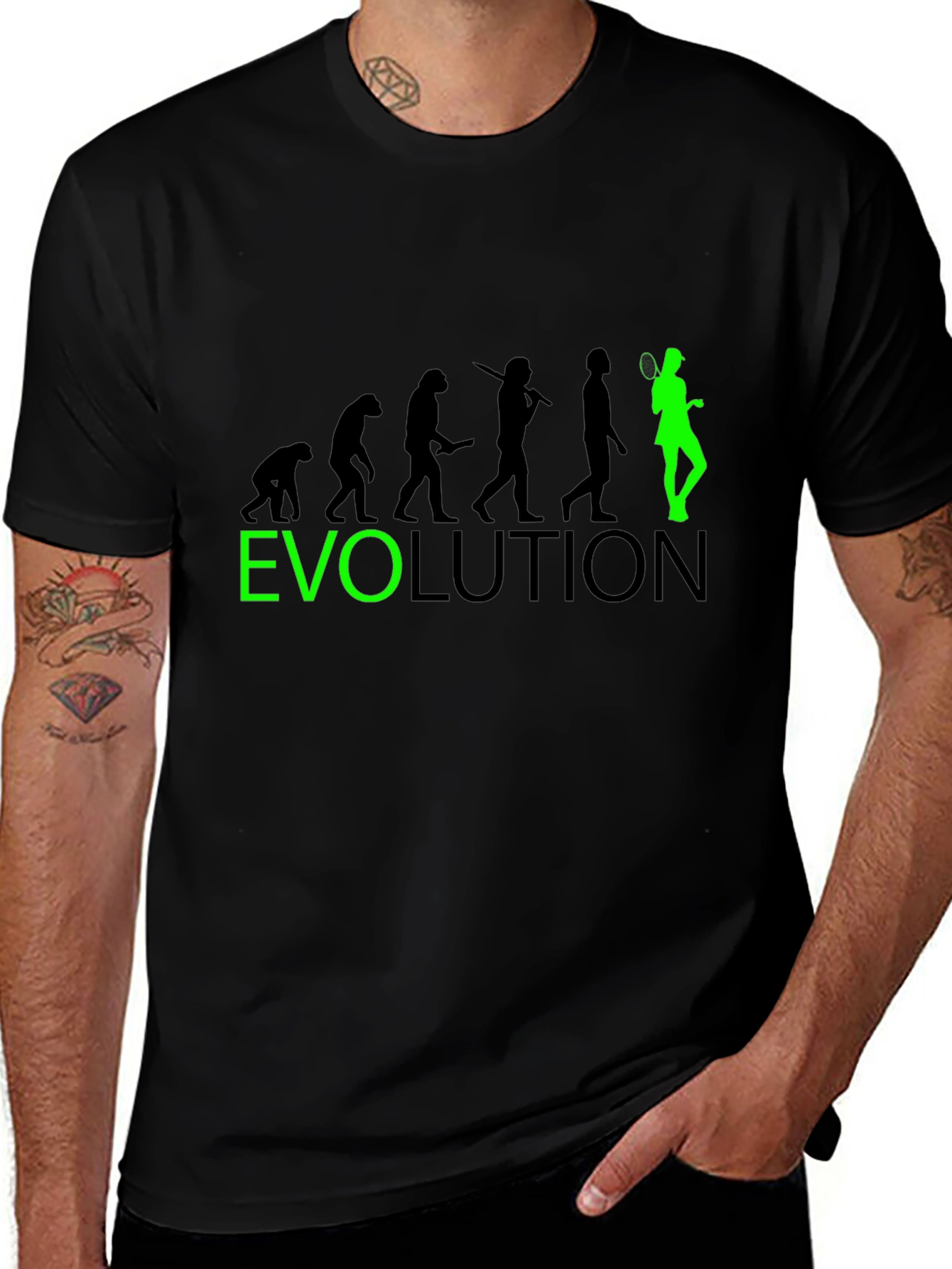 Evolution of Tennis Graphic Tee