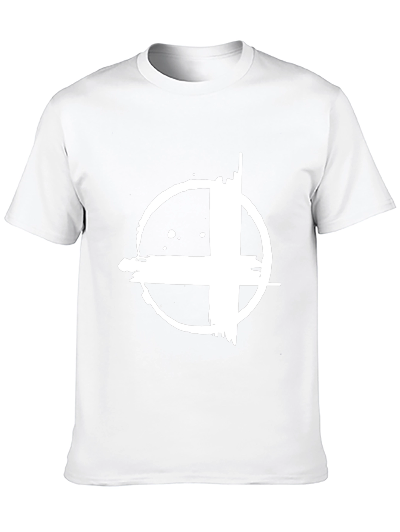 Grunge Circle Plus Graphic Black T-Shirt