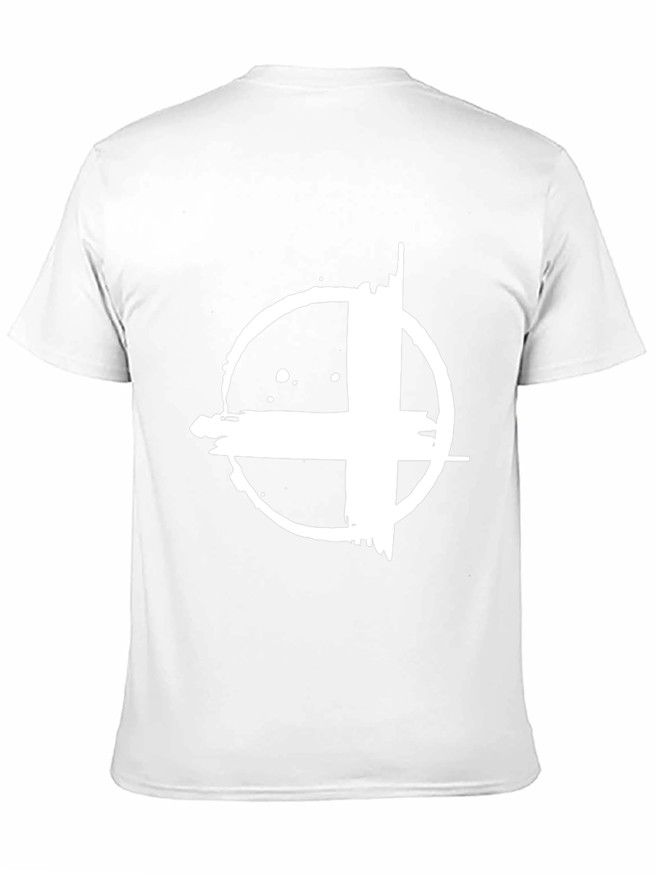 Grunge Circle Plus Graphic Black T-Shirt