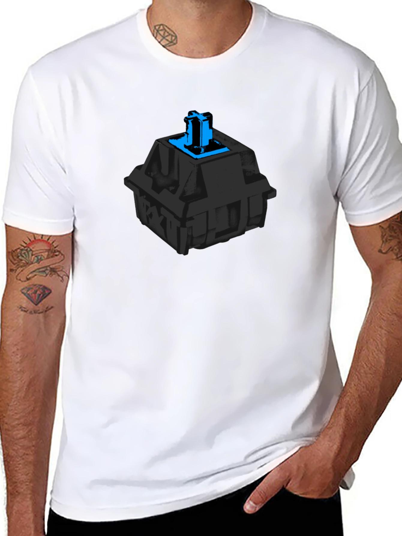 Mechanical Keyboard Switch Graphic Tee - Black