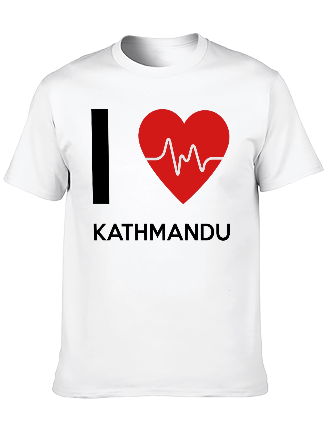 I Love Kathmandu Graphic T-Shirt - Black