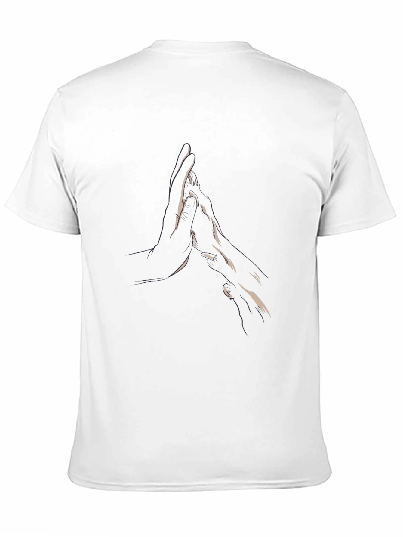 Minimalist Hand Design Black T-Shirt