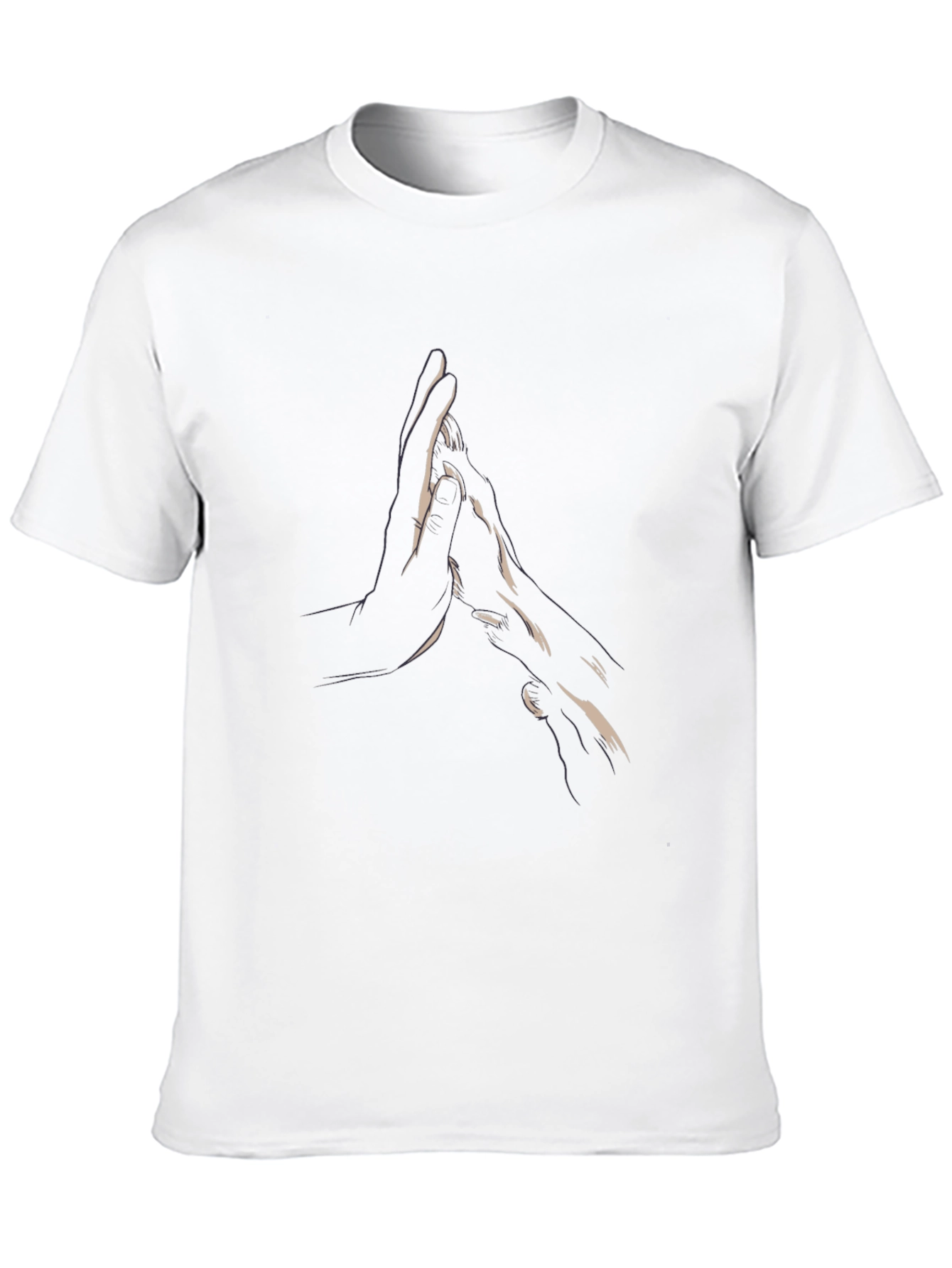 Minimalist Hand Design Black T-Shirt