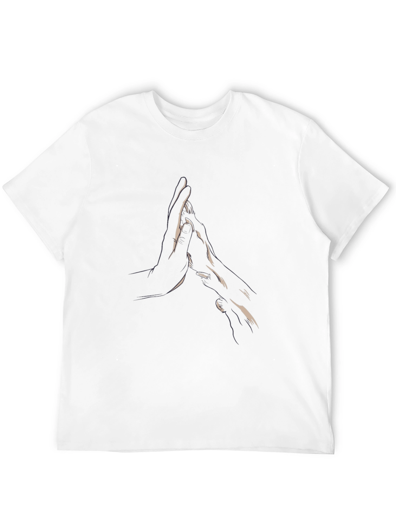 Minimalist Hand Design Black T-Shirt