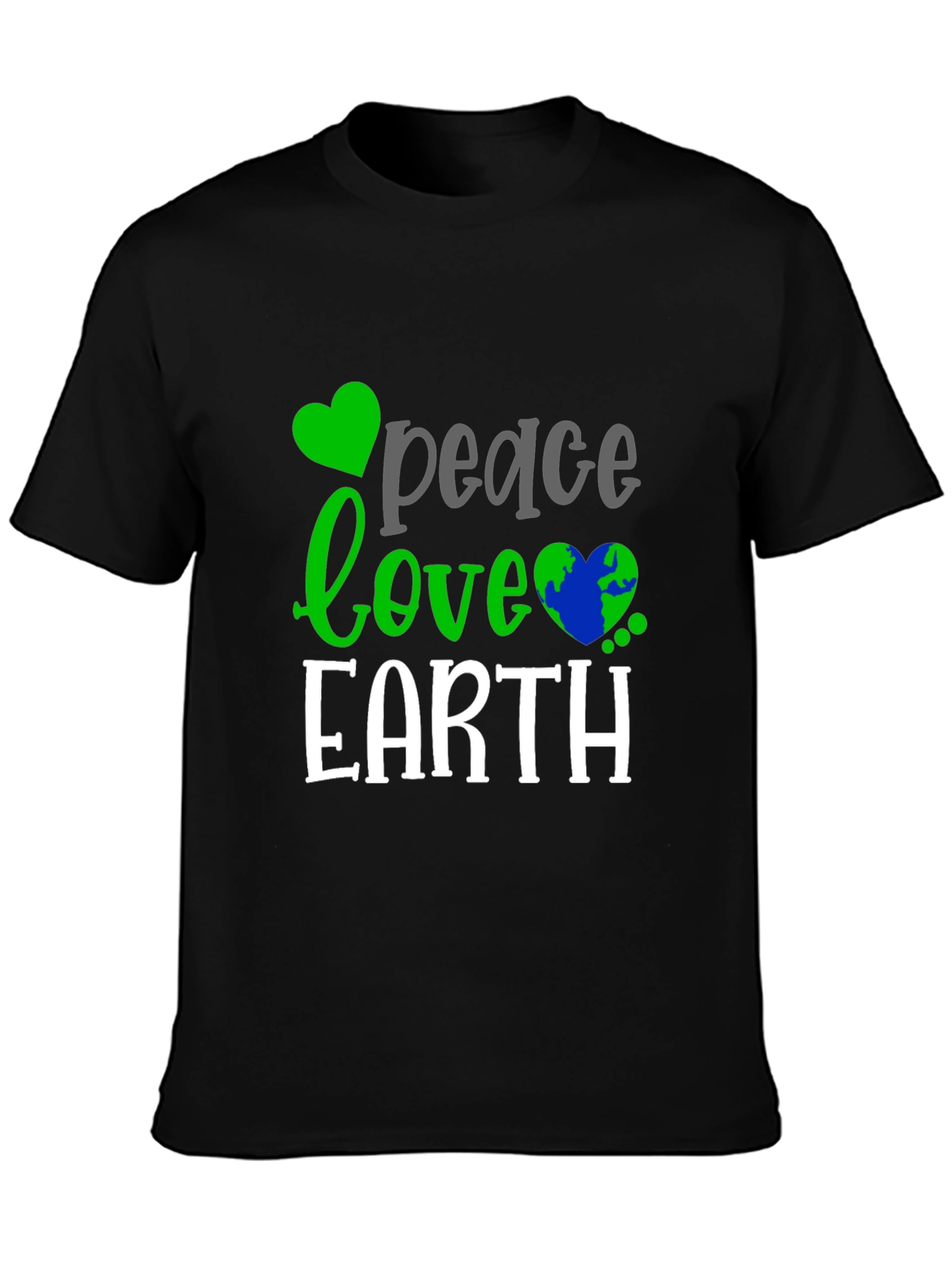 Peace Love Earth T-Shirt - Eco-Friendly Design