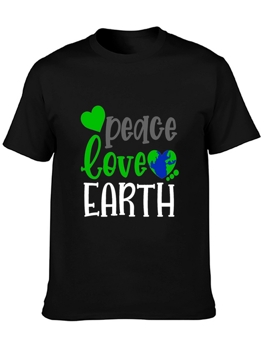 Peace Love Earth T-Shirt - Eco-Friendly Design