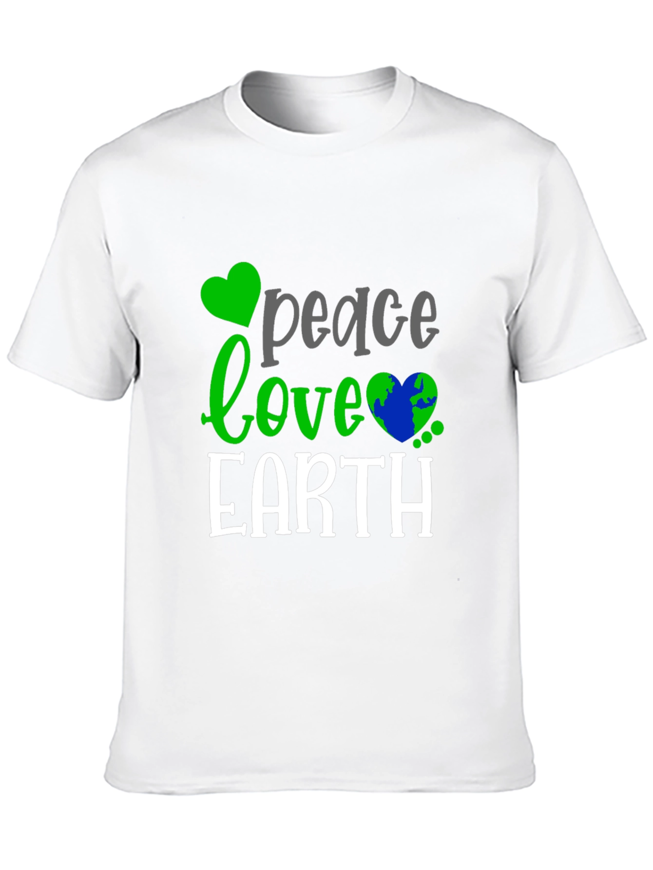 Peace Love Earth T-Shirt - Eco-Friendly Design