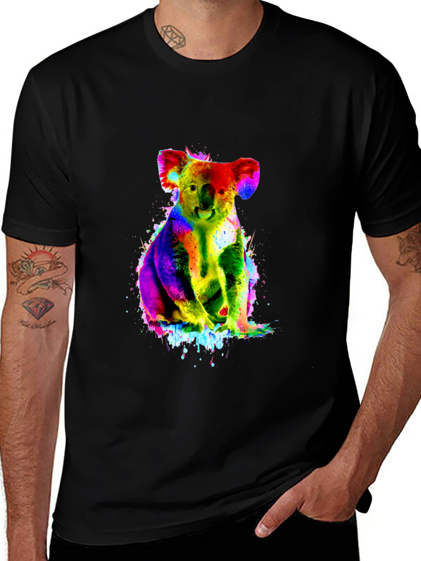 Colorful Koala Graphic T-Shirt