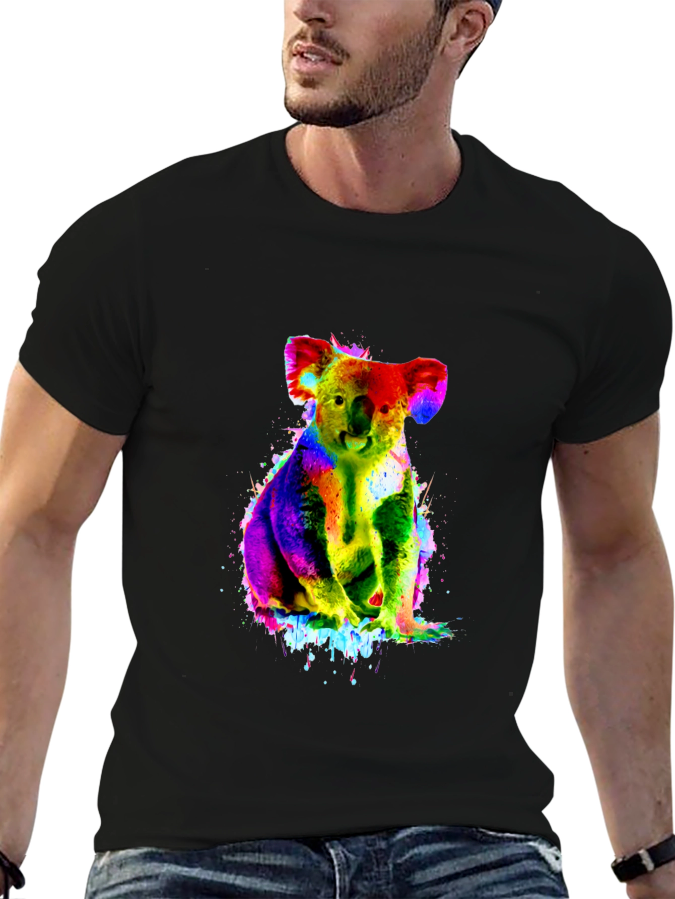 Colorful Koala Graphic T-Shirt