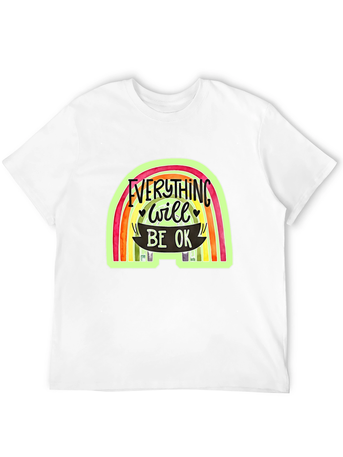 Everything Will Be OK Rainbow Graphic Tee