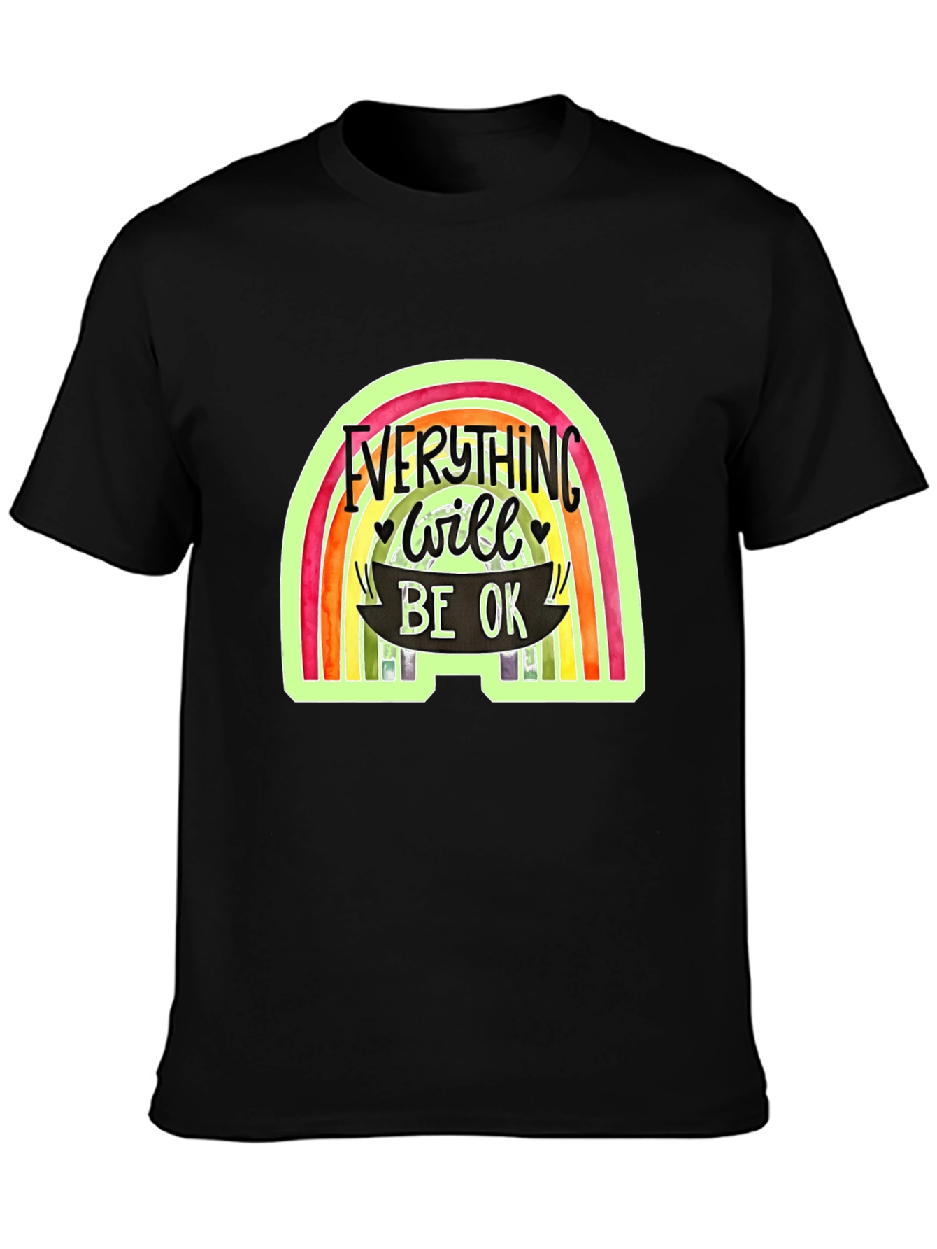 Everything Will Be OK Rainbow Graphic Tee