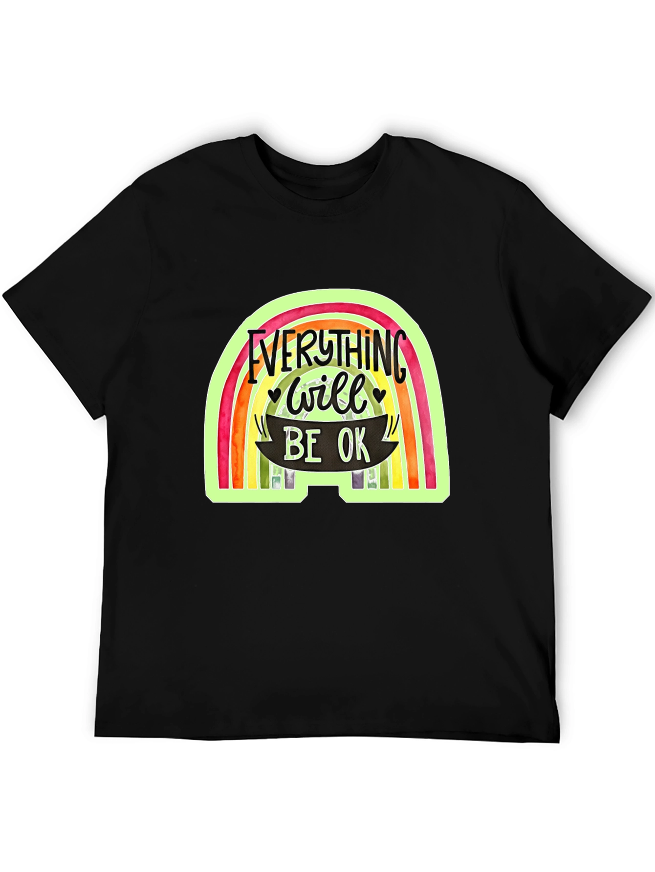 Everything Will Be OK Rainbow Graphic Tee