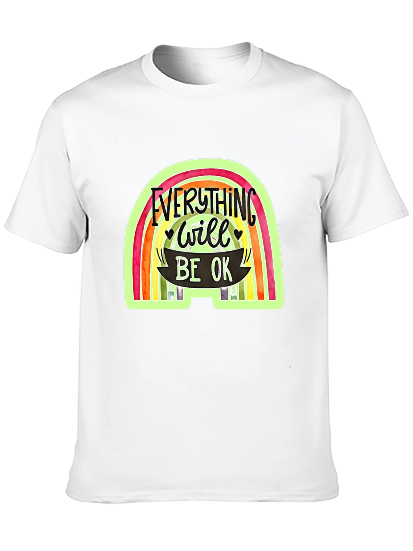 Everything Will Be OK Rainbow Graphic Tee
