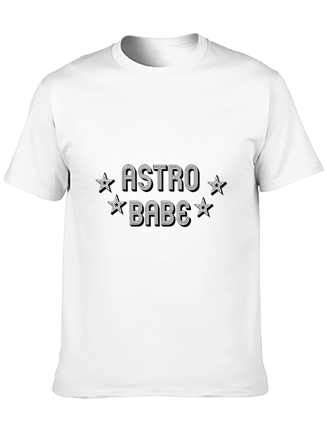 Astro Babe Graphic Tee - Black Cotton T-Shirt