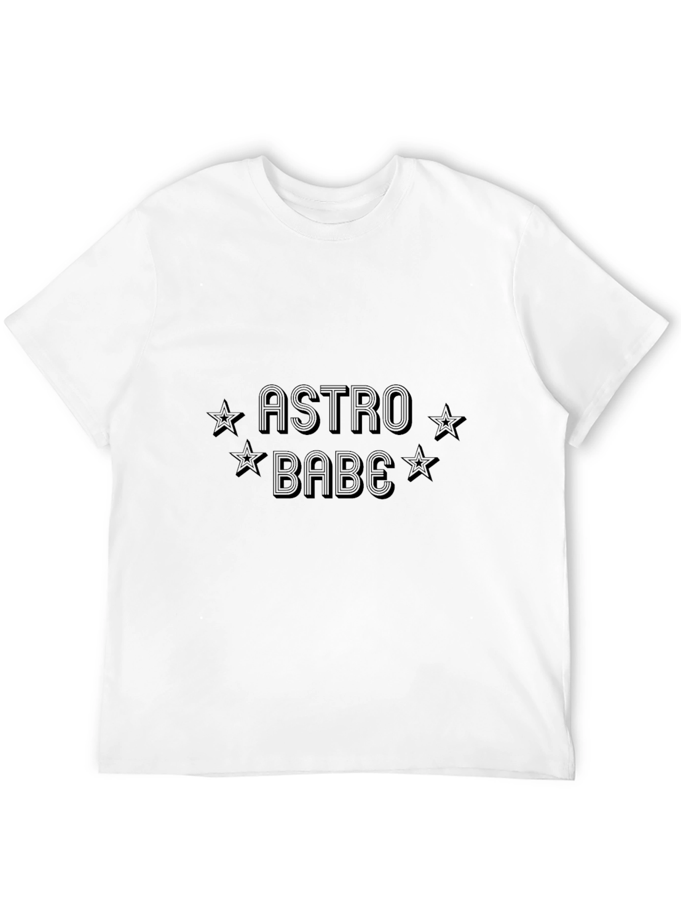 Astro Babe Graphic Tee - Black Cotton T-Shirt