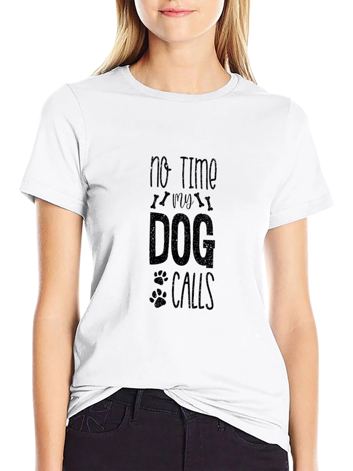 No Time My Dog Calls Black T-Shirt
