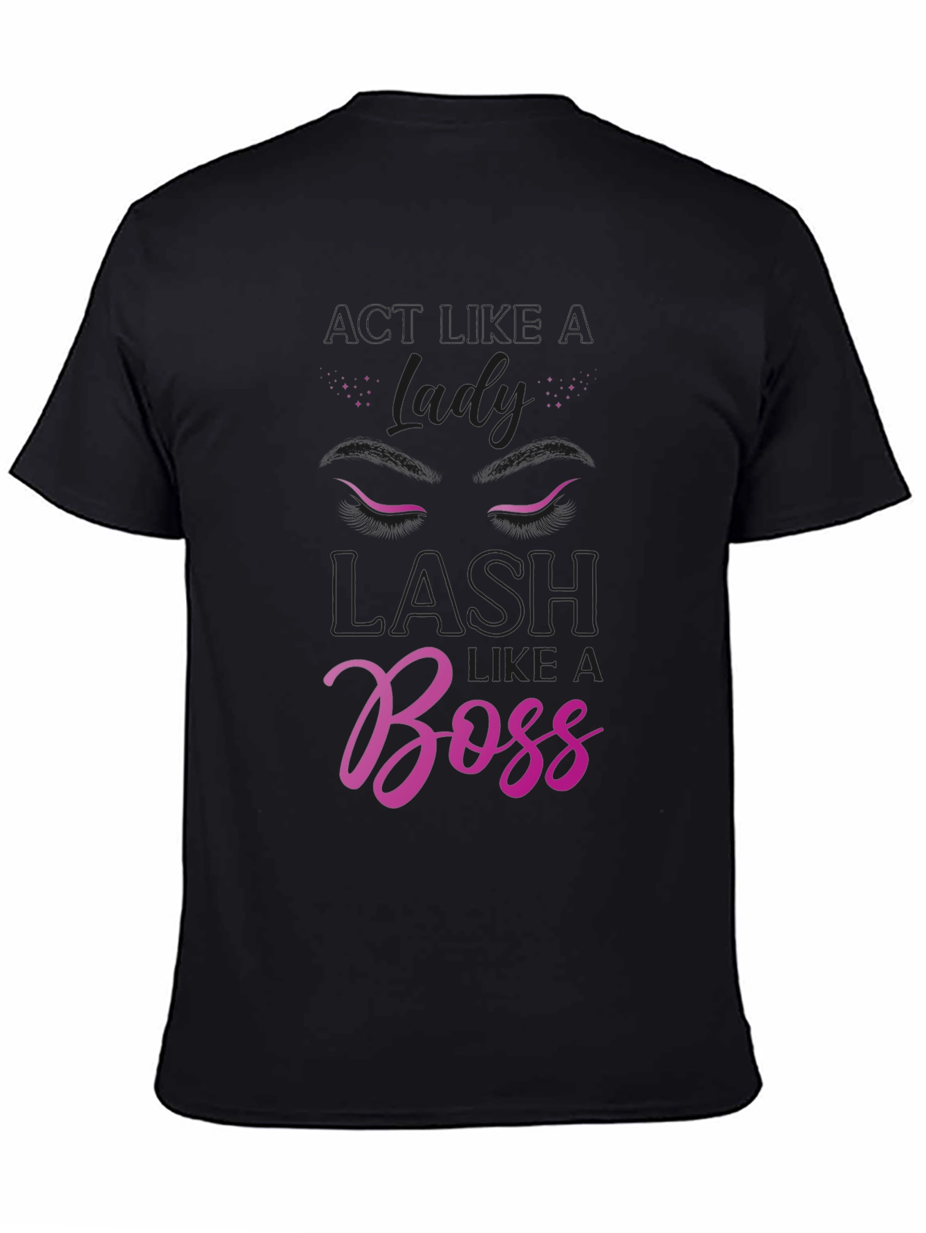 Lady Lash Like a Boss Black T-Shirt
