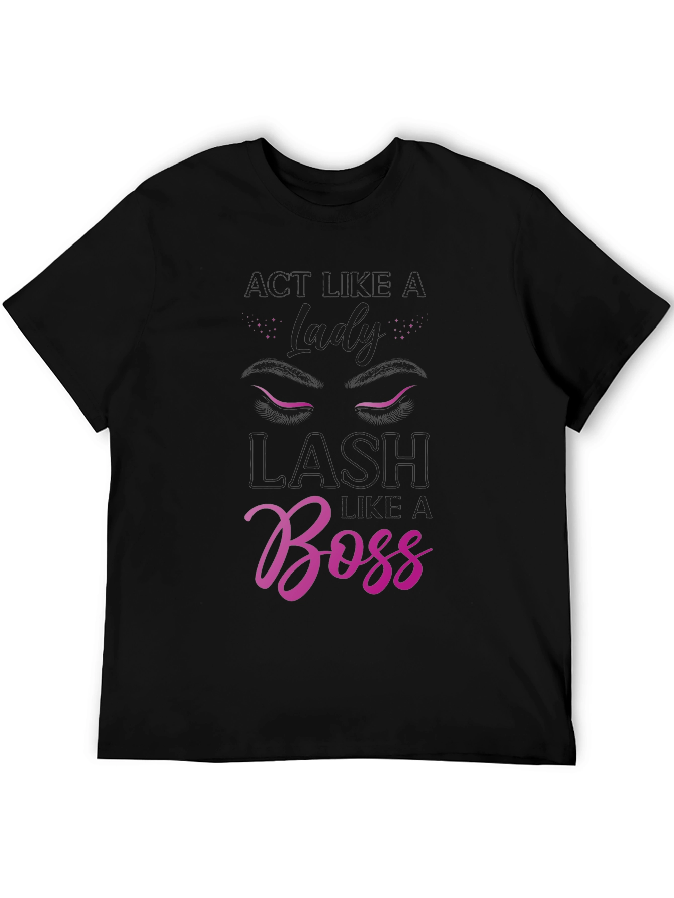 Lady Lash Like a Boss Black T-Shirt