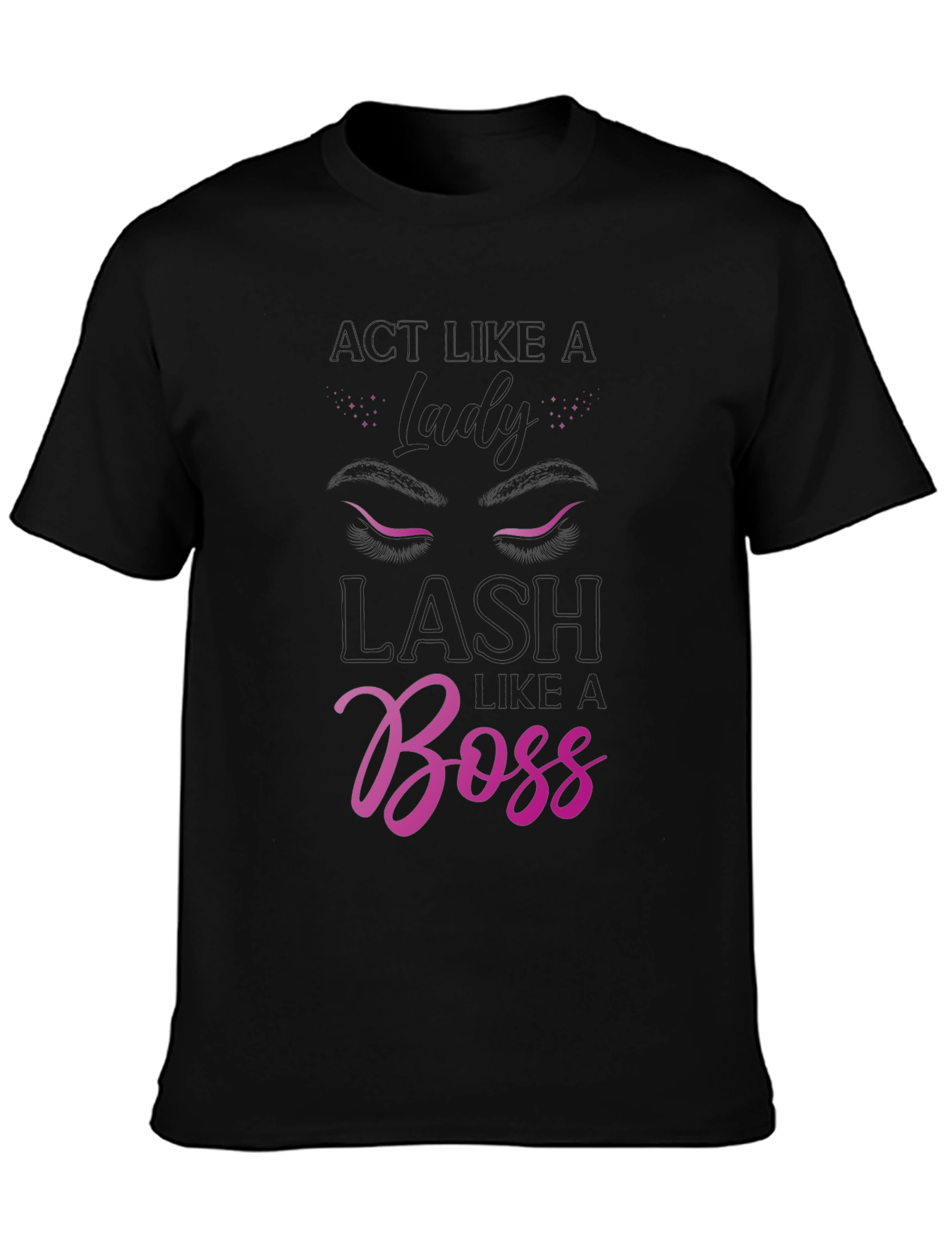 Lady Lash Like a Boss Black T-Shirt