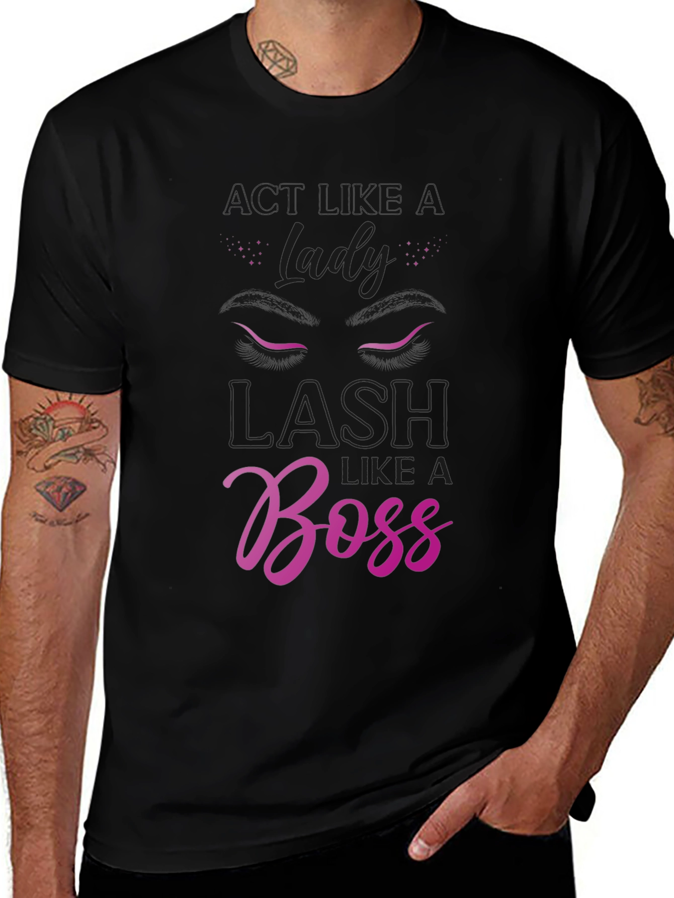 Lady Lash Like a Boss Black T-Shirt
