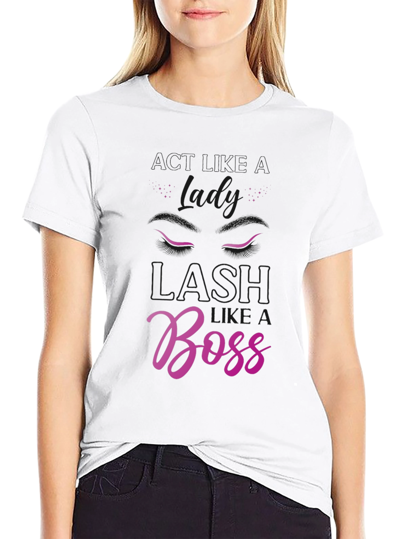 Lady Lash Like a Boss Black T-Shirt