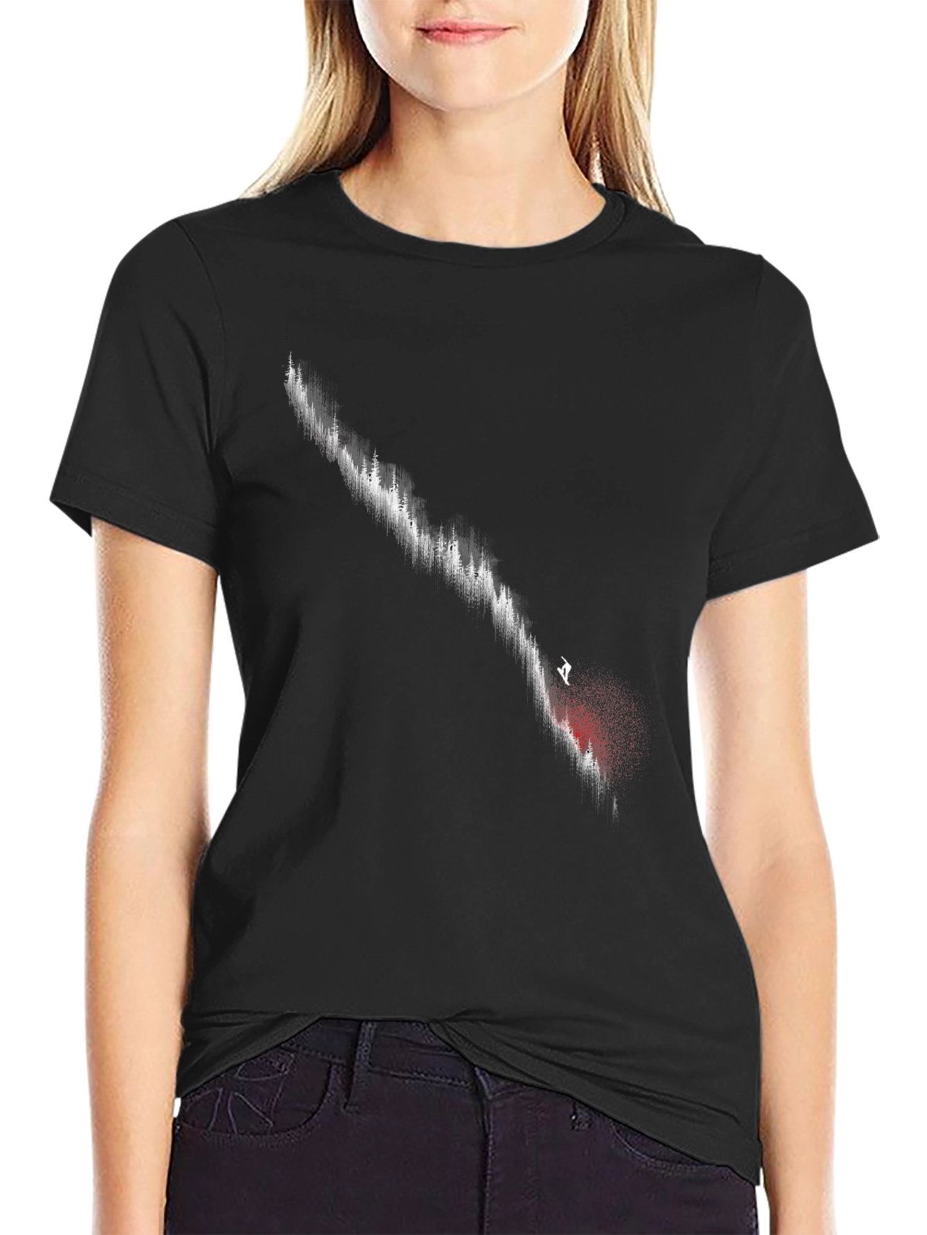 Abstract Graphic Print Black T-Shirt for Men