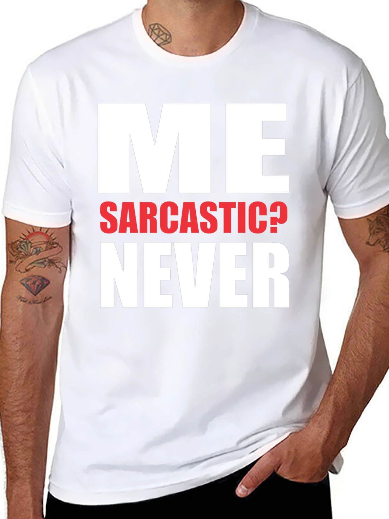 Funny Sarcastic Never T-Shirt Novelty Graphic Tee