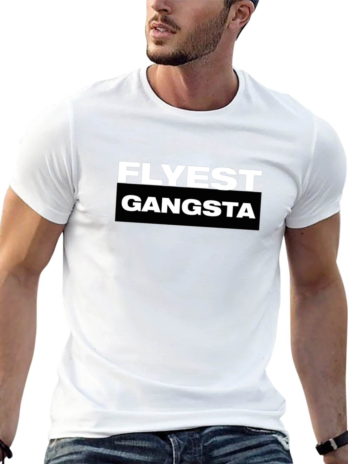 Flyest Gangsta Black Graphic T-Shirt
