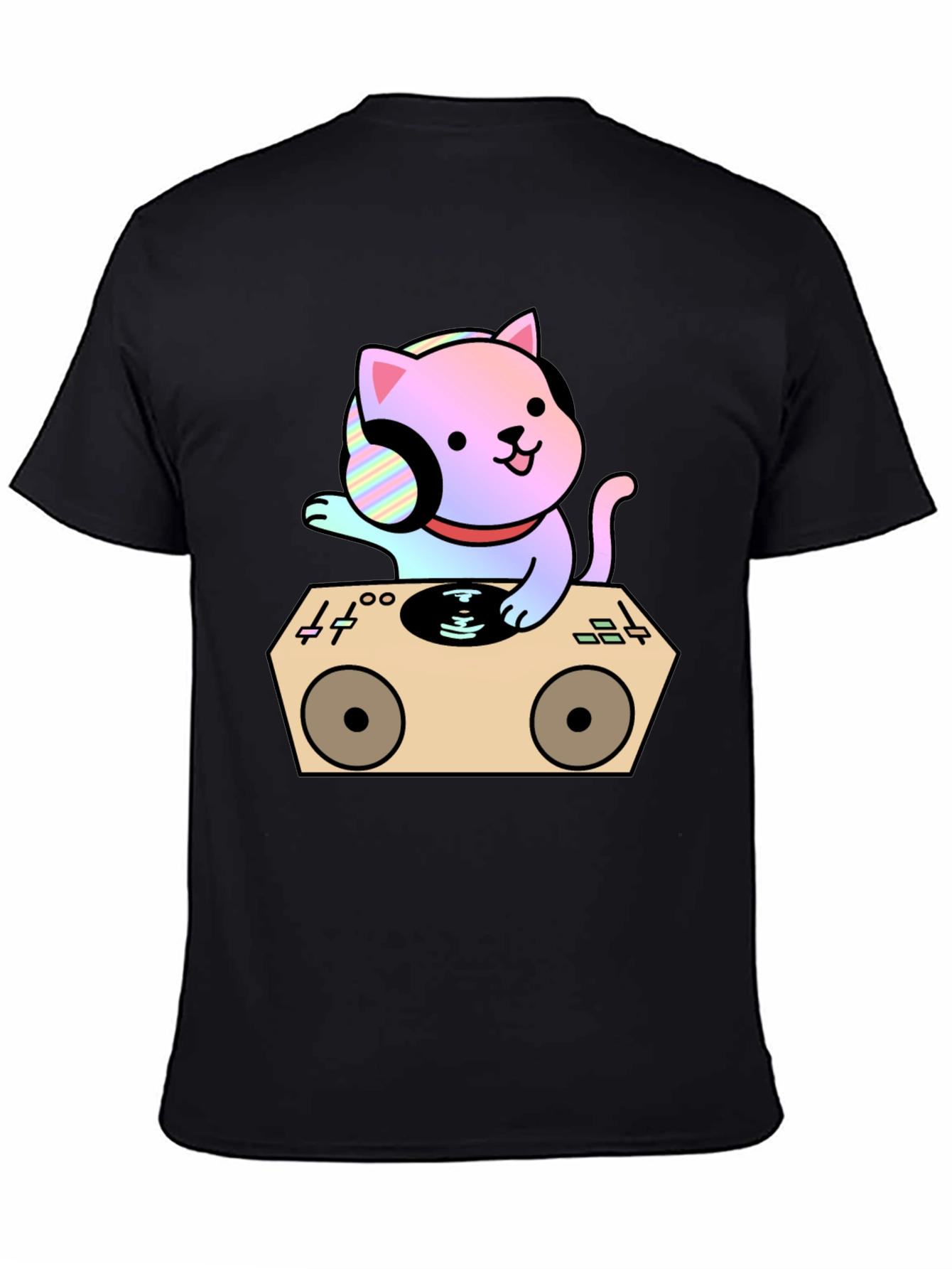 DJ Cat Graphic T-Shirt - Cool Music Lover Tee