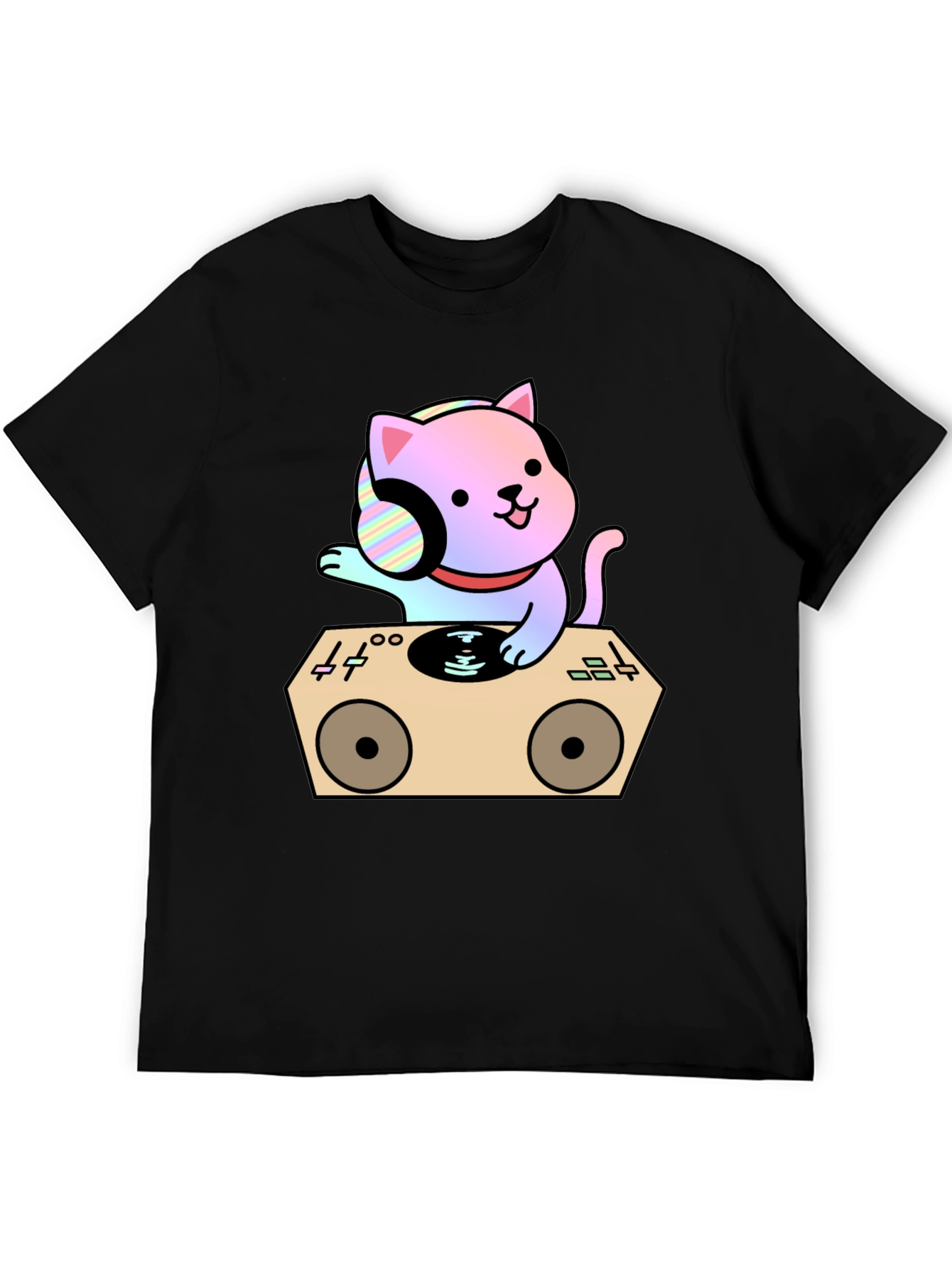 DJ Cat Graphic T-Shirt - Cool Music Lover Tee