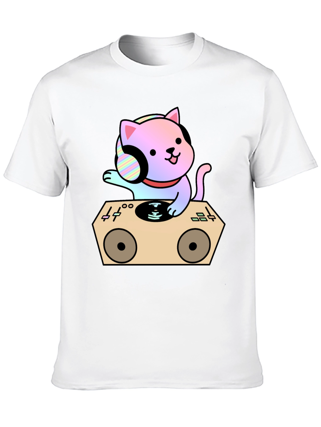 DJ Cat Graphic T-Shirt - Cool Music Lover Tee