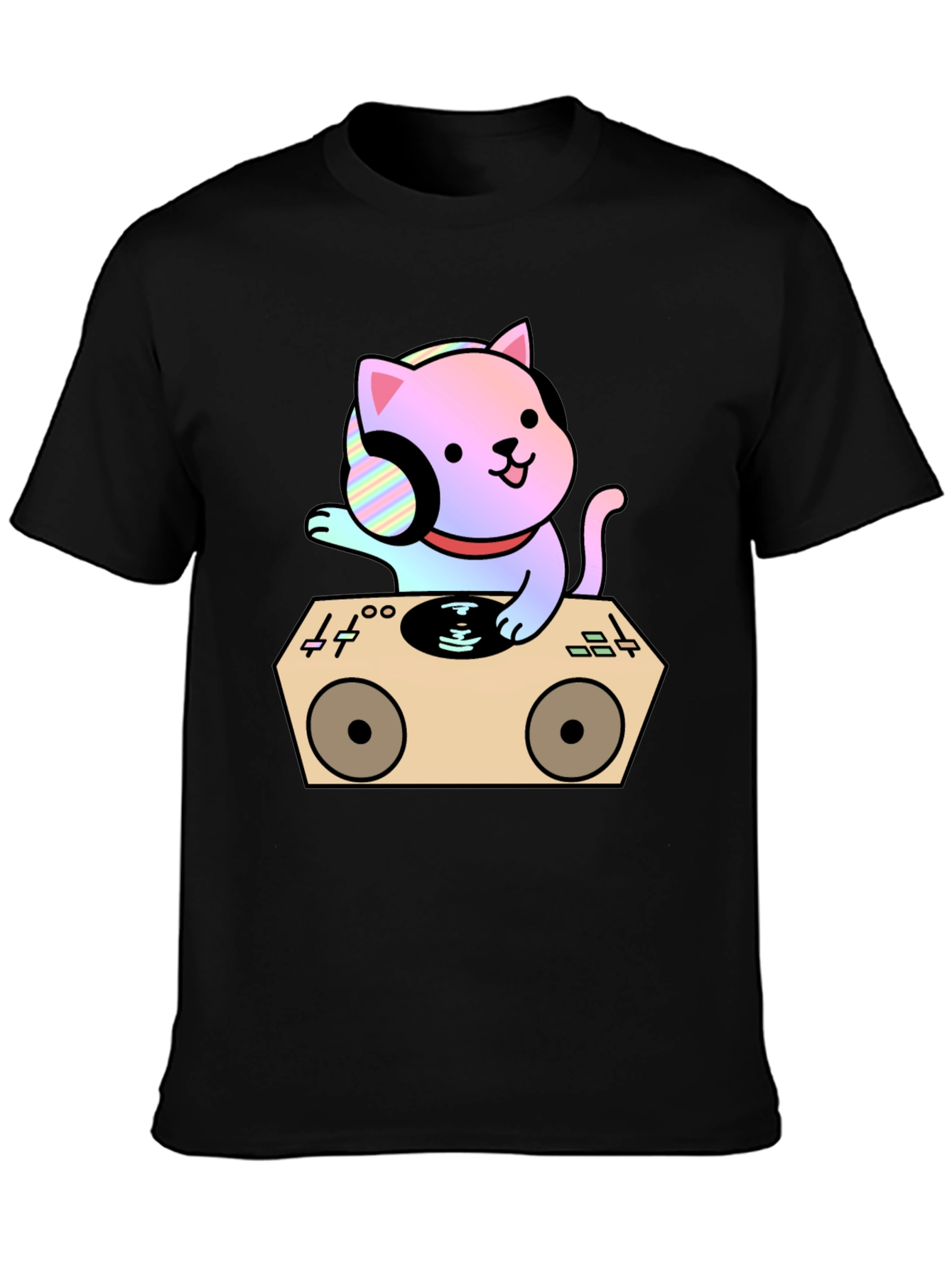 DJ Cat Graphic T-Shirt - Cool Music Lover Tee
